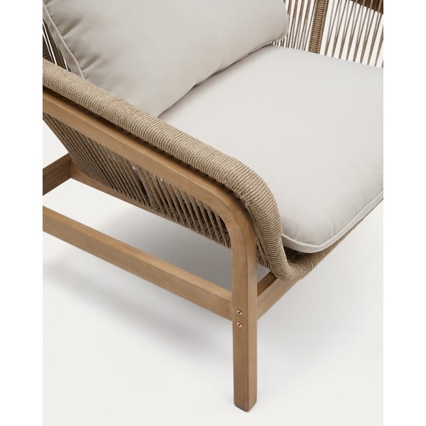 Záhradná lounge súprava z masívu akácie pre 5 v béžovo-prírodnej farbe Vellana – Kave Home-image-4