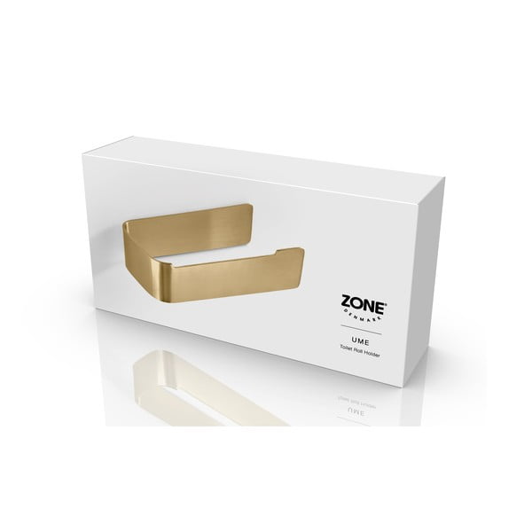 Nástenný držiak na toaletný papier z nehrdzavejúcej ocele v mosadznej farbe Ume Brass – Zone-image-3