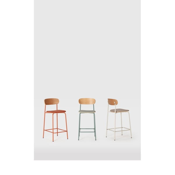 Barové stoličky v súprave 2 ks v béžovo-prírodnej farbe (výška sedadla 66 cm) Adriana – Marckeric-image-1