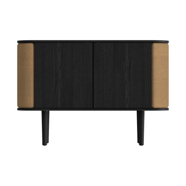 Čierno-hnedá nízka komoda v dekore duba 109x75 cm Treasures – UMAGE-image-3