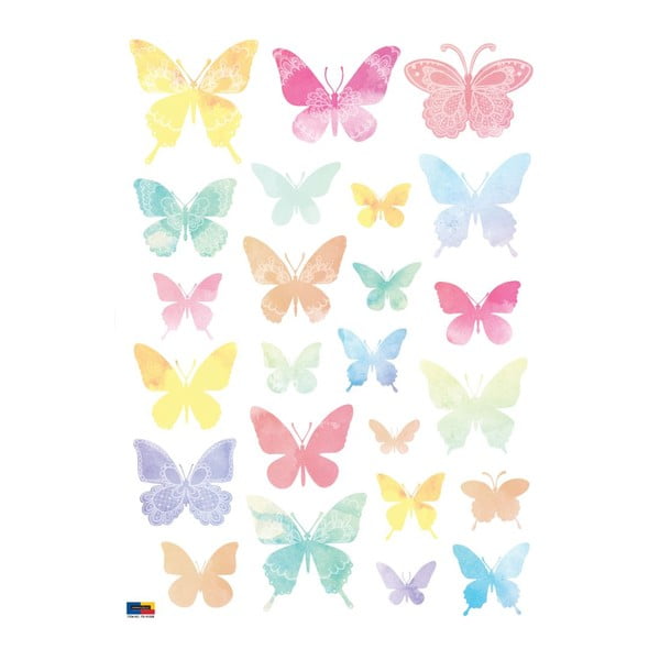 Sada 24 samolepiek Ambiance Artistic Butterflies-image-2