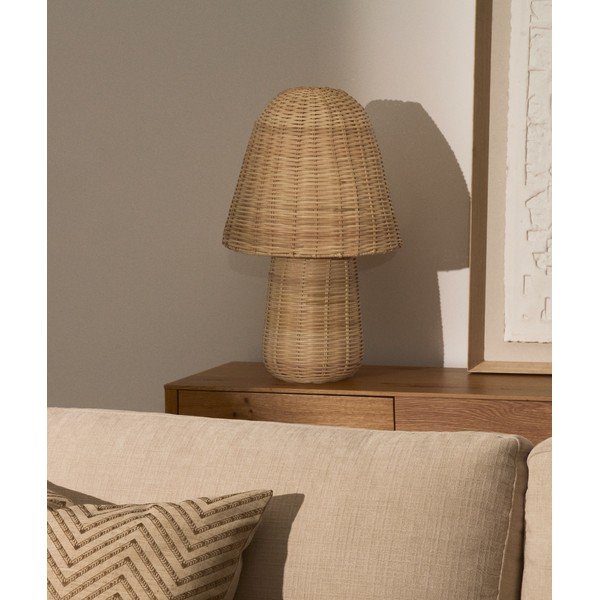 Ratanová stolová lampa v prírodnej farbe (výška  65 cm) Neuda – Kave Home-image-3