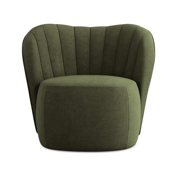 Zelené ženilkové kreslo Keloa – Makamii-image-1