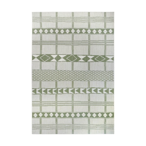 Zeleno-béžový vonkajší koberec Ragami Madrid, 200 x 290 cm