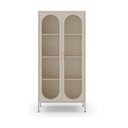 Krémovobiela kovová skriňa 80x170x40 cm Diora – Marckeric