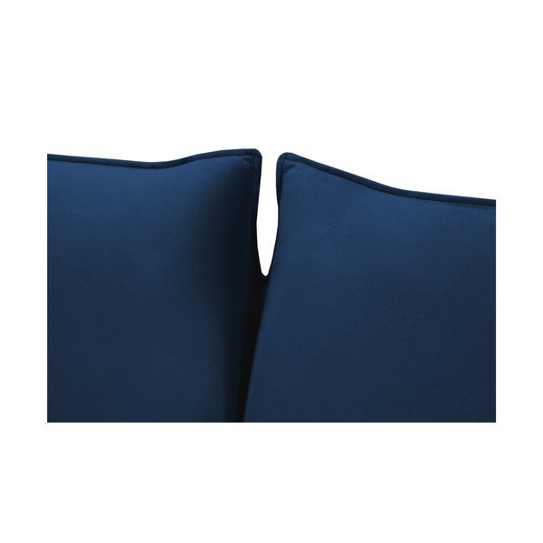 Tmavomodrá zamatová rozkladacia pohovka 194 cm Vienna – Cosmopolitan Design-image-4