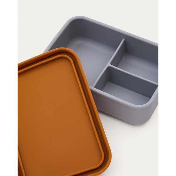 Modrý/oranžový silikónový detský desiatový box Lili – Kave Home-image-2