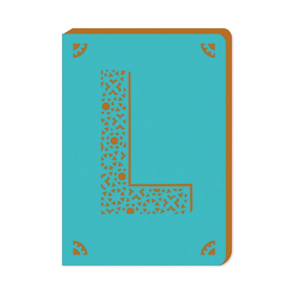 Linajkový zápisník A6 s monogramom Portico Designs L, 160 stránok