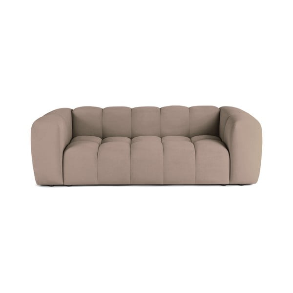Taupe zamatová pohovka 225 cm Cube – Bonami Selection