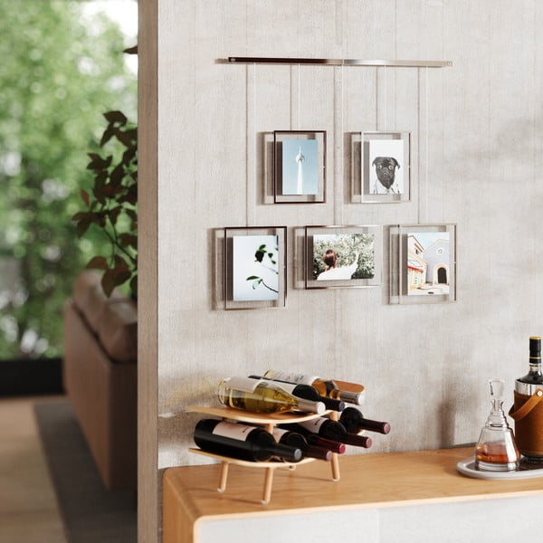 Kovové rámčeky na stenu v striebornej farbe v súprave 5 ks 66x69 cm Exhibit – Umbra-image-3