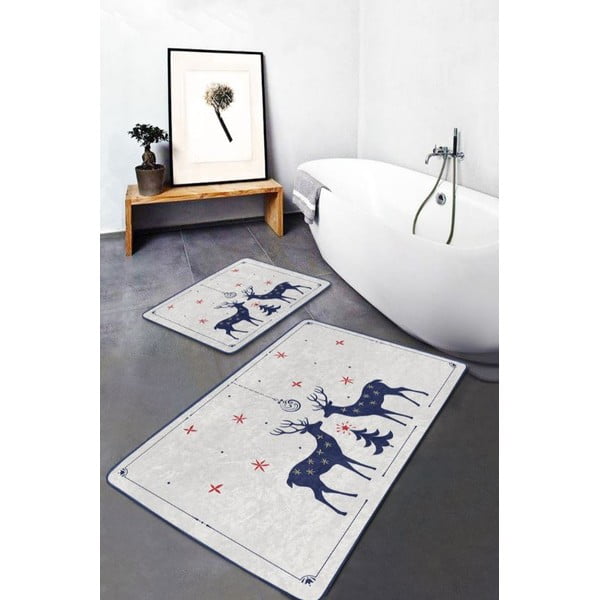 Krémovobiele kúpeľňové predložky v súprave 2 ks 60x100 cm – Mila Home