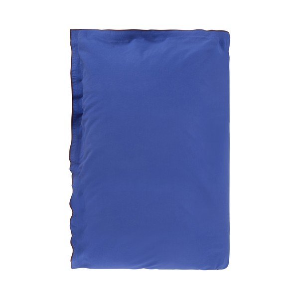 Modré/hnedé obliečky na jednolôžko z bavlneného perkálu 140x200 cm Pivot – Jotex