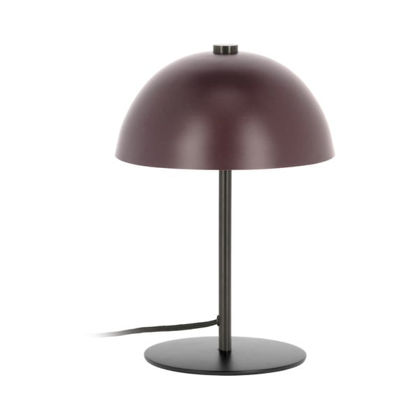 Vínovočervená stolová lampa s kovovým tienidlom (výška 33 cm) Aleyla - Kave Home