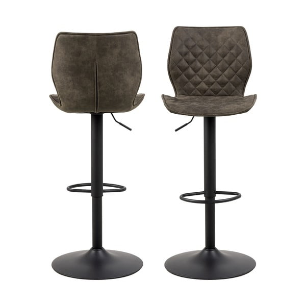 Tmavozelené otočné barové stoličky v súprave 2 ks 116 cm Naomi – Actona-image-2