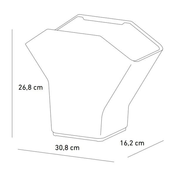 Sivý samozavlažovací vertikálny kvetináč Plastia Tree-image-3