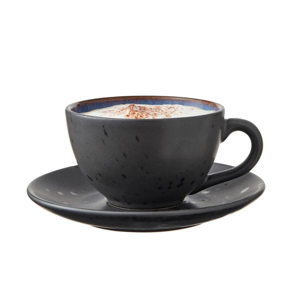 Čierne/tmavomodré keramické šálky v súprave 4 ks 240 ml Gastro Black/Mix – Bitz-image-1