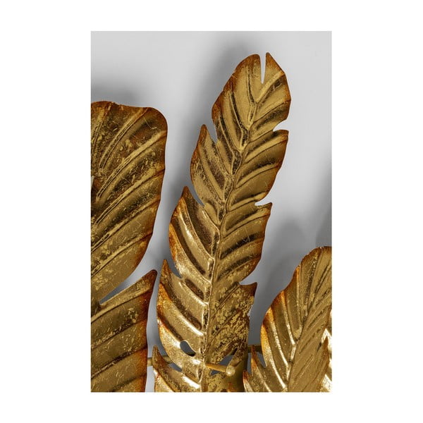 Kovový nástenný vešiak v zlatej farbe Kare Design Leaf, šírka 86 cm-image-3