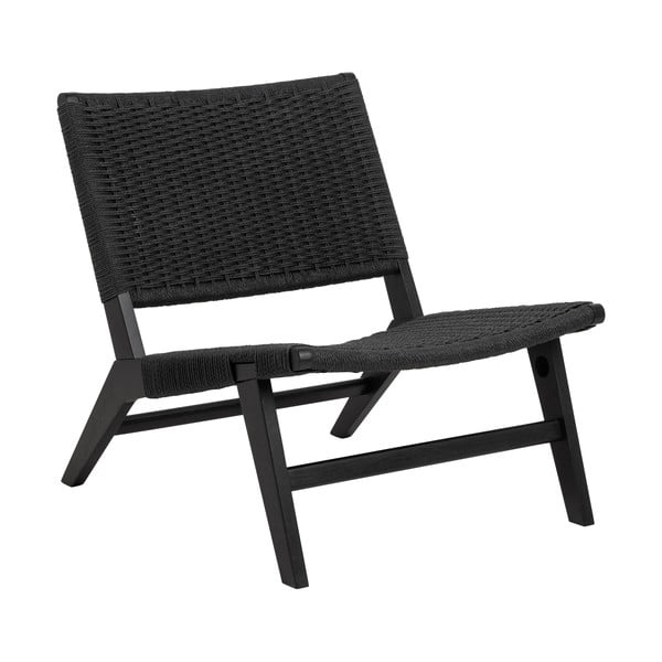 Čierne kreslo s výpletom Carson – Actona