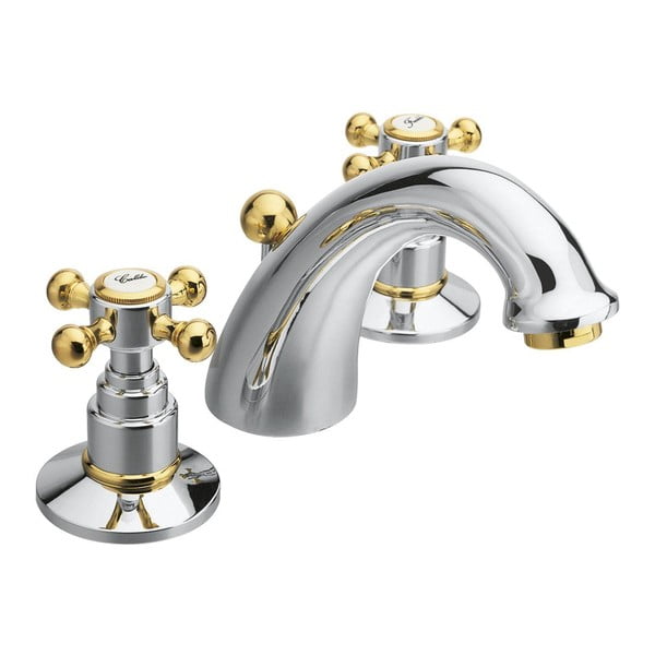 Umývadlová batéria v lesklej strieborno-zlatej farbe Antea - Sapho