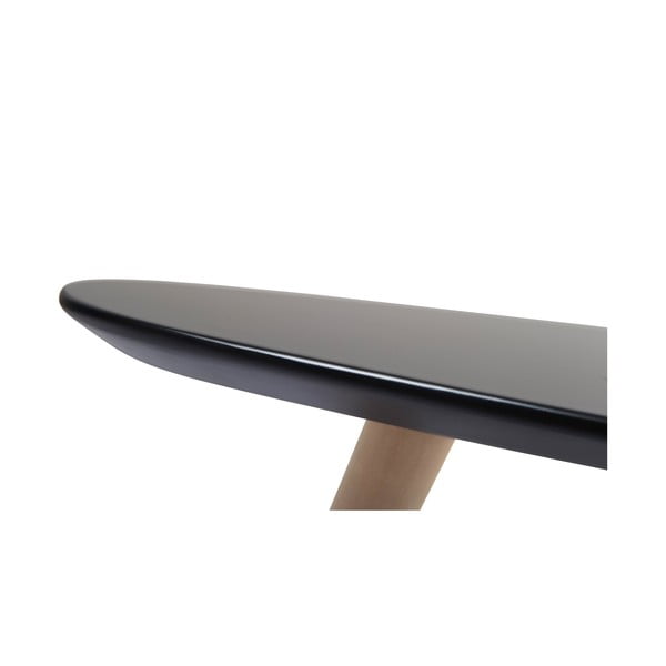 Čierny konferenčný stolík s nohami z bukového dreva Furnhouse Fly, 116 x 66 cm-image-2