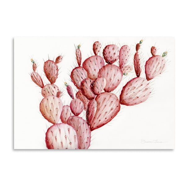 Plagát Pink Cacti by Shealeen Louise, 30 x 42 cm
