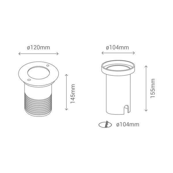 Vidiecke bodové svietidlo SULION Cobground, ø 12 cm-image-2