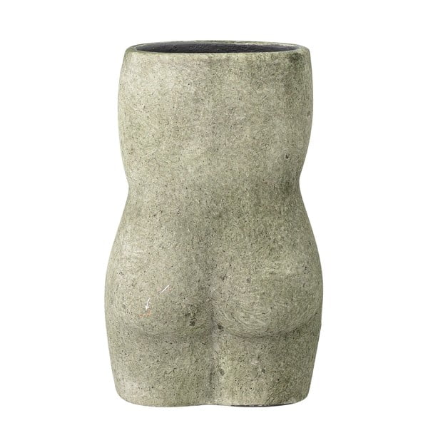 Sivozelená váza z terakoty Bloomingville Emeli, výška 16 cm-image-3