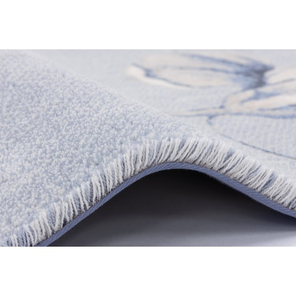 Svetlomodrý vlnený koberec 300x400 cm Talwin – Agnella-image-3