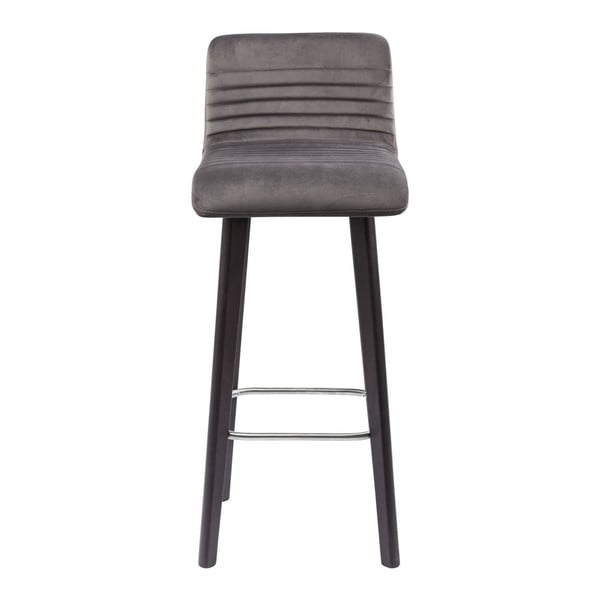 Sivá barová stolička s čiernymi nohami Kare Design Lara
