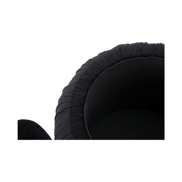 Čierny puf s úložným priestorom Mauro Ferretti Paris, ⌀ 41 cm-image-1