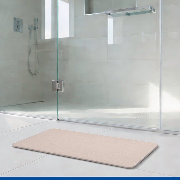 Béžová kúpeľňová predložka z kremeliny 39x60 cm Simi – Wenko-image-2