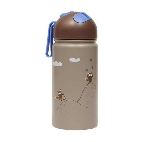 Hnedá hliníková detská fľaša 360 ml Friends in the Forest – OYOY Mini
