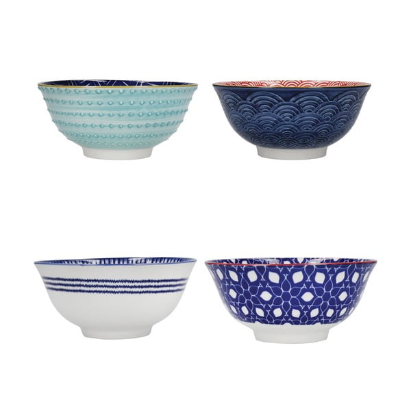 Súprava 4 keramických misiek Kitchen Craft, ø 16,5 cm