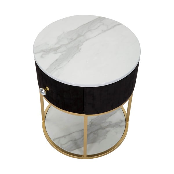 Nočný stolík v čierno-zlatej farbe Montpellier – Mauro Ferretti-image-2