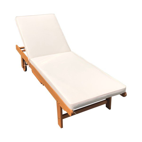 Drevené záhradné ležadlo v krémovo-prírodnej farbe San Diego – Garden Pleasure-image-2