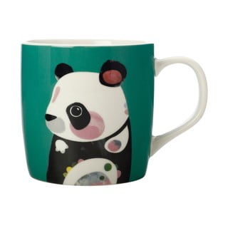 Tyrkysový porcelánový hrnček Maxwell & Williams Pete Cromer Panda, 375 ml