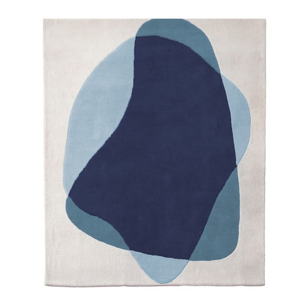 Modro-sivý koberec z čistej vlny HARTÔ Serge, 180 × 220 cm