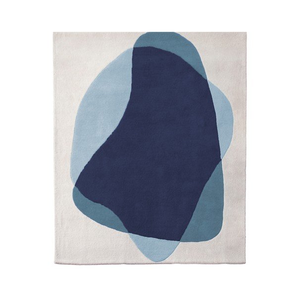 Modro-sivý koberec z čistej vlny HARTÔ Serge, 180 × 220 cm