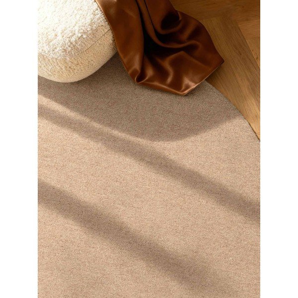 Ručne tkaný vlnený okrúhly koberec v prírodnej farbe ø 200 cm Puristic Knots – Elle Decoration-image-2