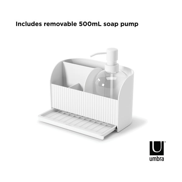 Biely stojan na umývacie prostriedky z recyklovaného plastu Sling – Umbra-image-4