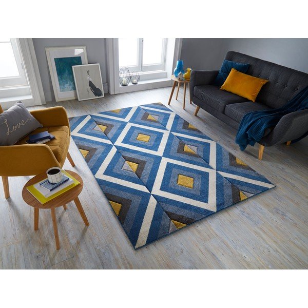 Modrý koberec Flair Rugs Paloma, 160 x 230 cm-image-4