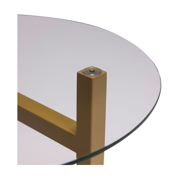Okrúhly odkladací stolík so sklenenou doskou ø 40 cm Elevate – Hübsch-image-4