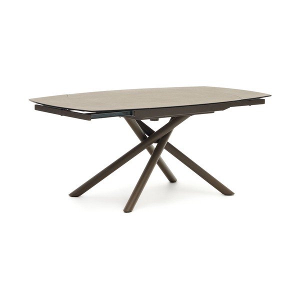Rozkladací jedálenský stôl s prídavnou doskou s keramickou doskou 100x130 cm Yodalia – Kave Home-image-3
