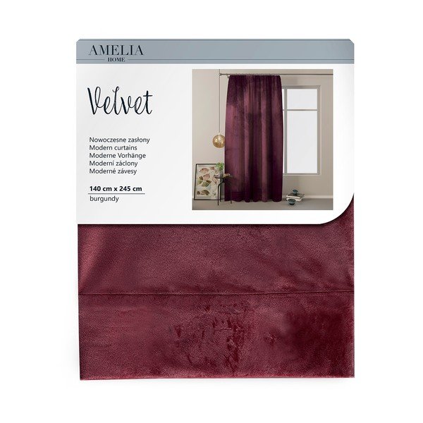 Fialový zamatový záves AmeliaHome Velvety, 245 x 140 cm-image-3