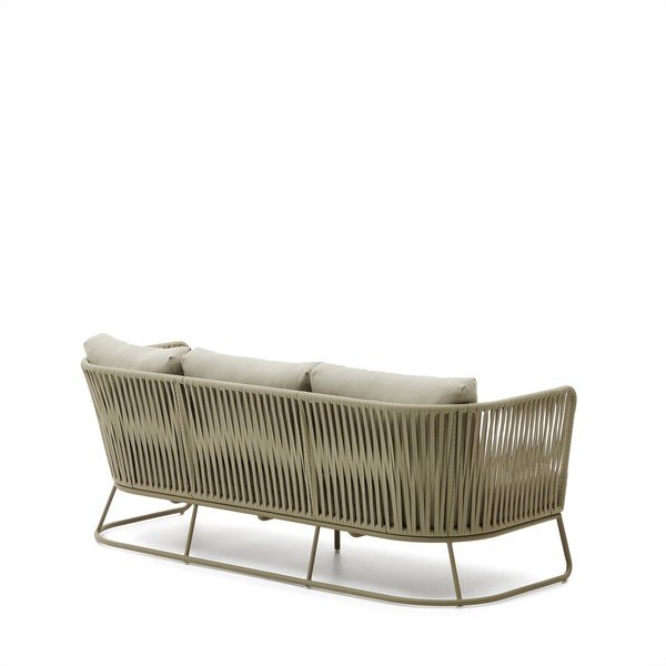 Kaki oceľová záhradná pohovka Saconca – Kave Home-image-1