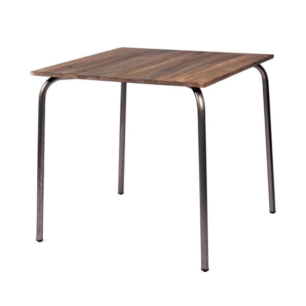 Jedálenský stôl s doskou z orechového dreva indhouse Tribeca, 70 × 70 cm