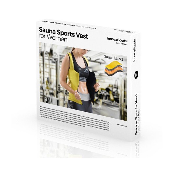 Žltá dámská vesta so saunovacím efektom InnovaGoods, veľ. M-image-3