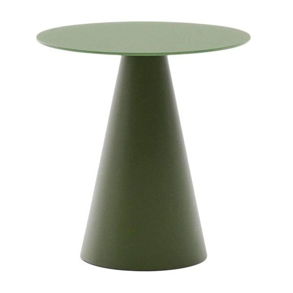 Okrúhly odkladací stolík so sklenenou doskou ø 50 cm Wilshire – Kave Home