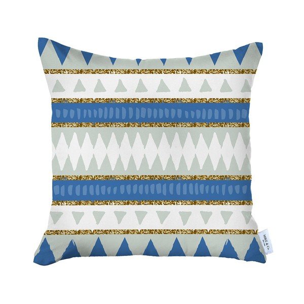 Modro-biela obliečka na vankúš Mike & Co. NEW YORK Santorini, 43 x 43 cm