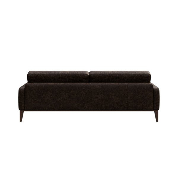 Tmavohnedá kožená pohovka MESONICA Musso Tufted, 210 cm-image-3